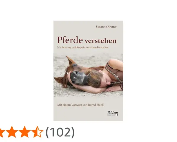 Buchcover: Frau und Pferd liegen eng aneinander, Symbol für die tiefe horse man ship. Titel: "Pferde verstehen".